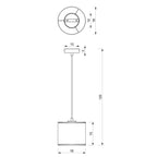 żyrandol Rattan cylinder shade dia 180, h 150 1xE27