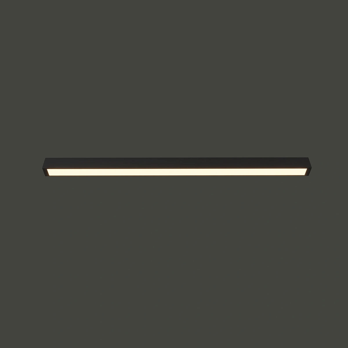 Nowodvorski Lampa liniowa sufitowa STRAIGHT CEILING LED L 22W 50/60Hz - Stal lakierowana - Czarny 7600 - lampa włączona