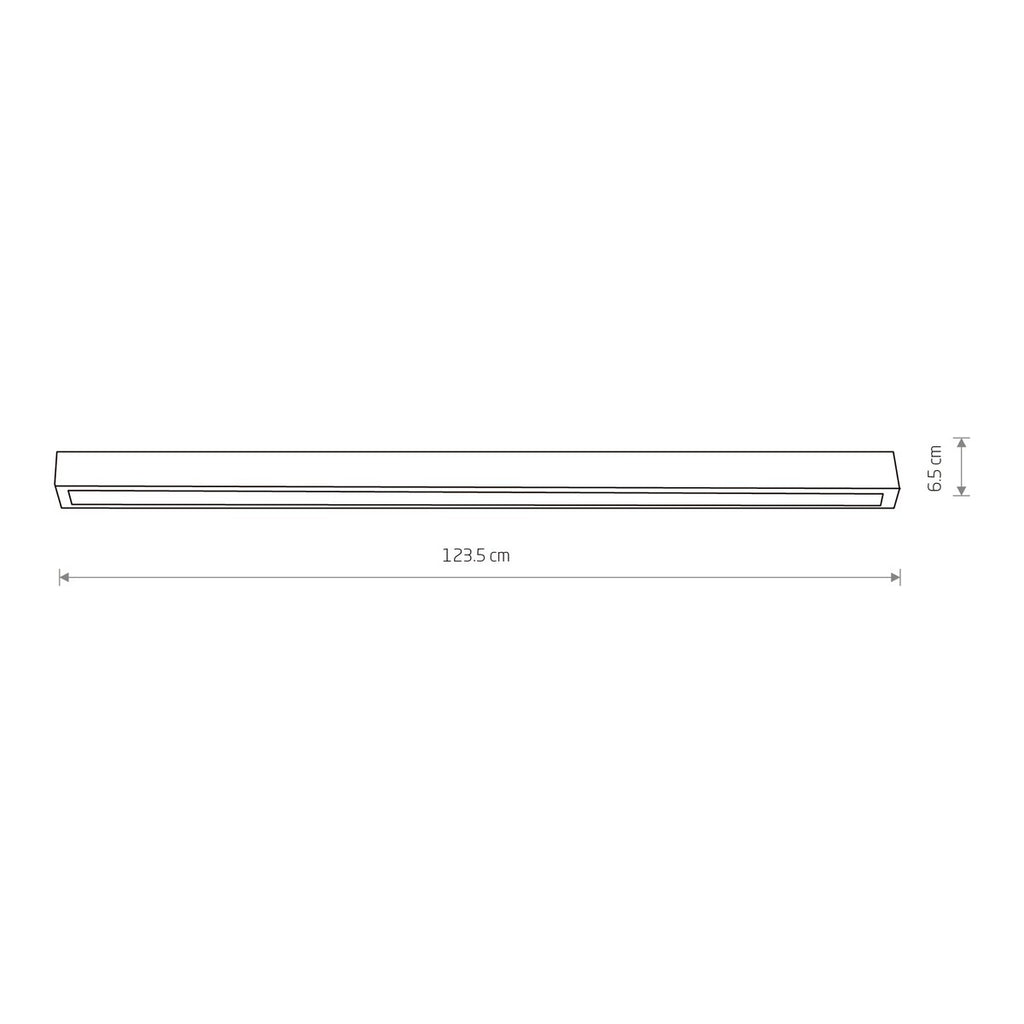 Nowodvorski Lampa liniowa sufitowa STRAIGHT CEILING LED L 22W 50/60Hz - Stal lakierowana - Czarny 7600