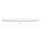 Nowodvorski Lampa liniowa sufitowa STRAIGHT CEILING LED L 22W 50/60Hz - Stal lakierowana - Czarny 7600