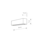Nowodvorski Kinkiet STRAIGHT WALL XS 10W only LED 50/60Hz - Stal lakierowana - Czarny 7601
