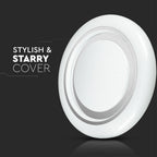 30W/60W/30W Dekoracyjny plafon LED / Barwa: 3w1 / Ściemniany / Klosz z efektem gwiazdki