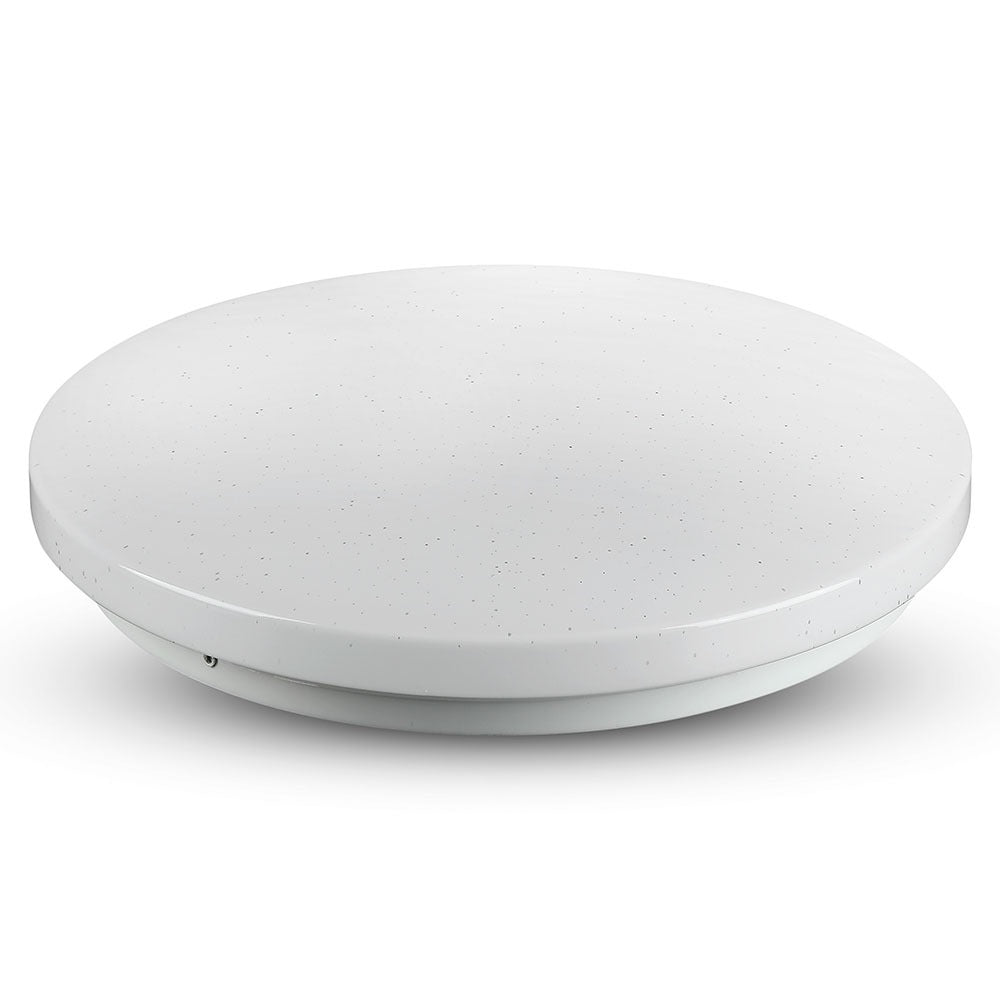 12W Plafon LED DOME / Średnica: 230 / Klosz: Efekt gwiazdek / Barwa:3w1