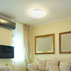 12W Plafon LED DOME / Średnica: 230 / Klosz: Mleczny / Barwa:3w1