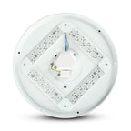 12W Plafon LED DOME / Średnica: 230 / Klosz: Mleczny / Barwa:3w1