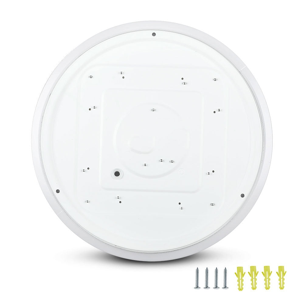 12W Plafon LED DOME / Średnica: 230 / Klosz: Mleczny / Barwa:3w1