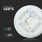 18W Plafon LED DOME / Średnica: 300 / Klosz: Efekt gwiazdek / Barwa:3w1