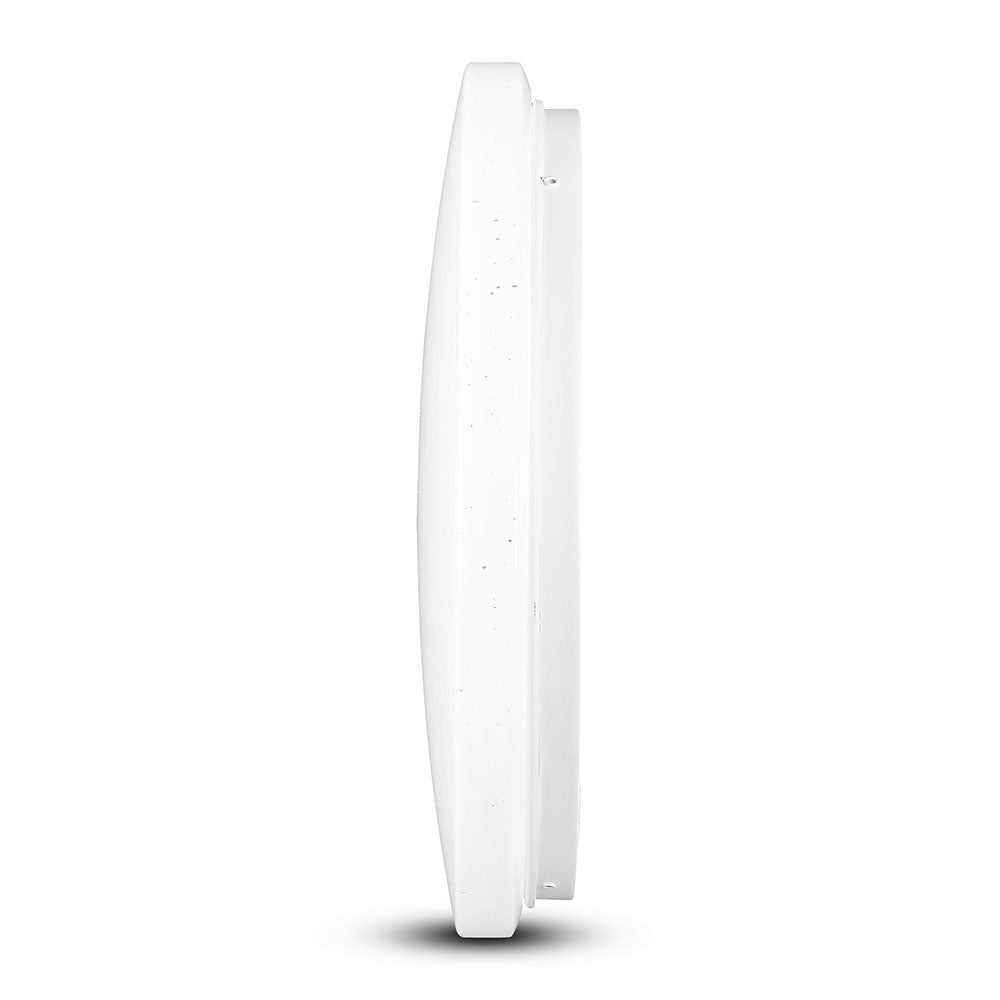 18W Plafon LED DOME / Średnica: 300 / Klosz: Efekt gwiazdek / Barwa:3w1
