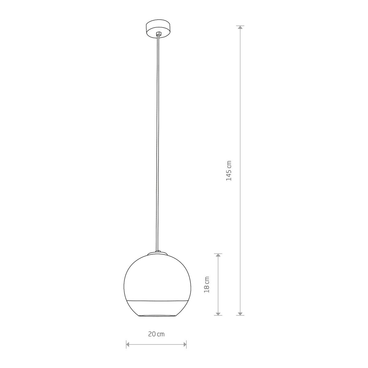 Nowodvorski Lampa wisząca GLOBE PLUS S 25W only LED 50/60Hz - Szkło metalizowane - Chrom 7605