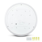 18W Plafon LED DOME / Średnica: 300 / Klosz: Mleczny / Barwa:3w1