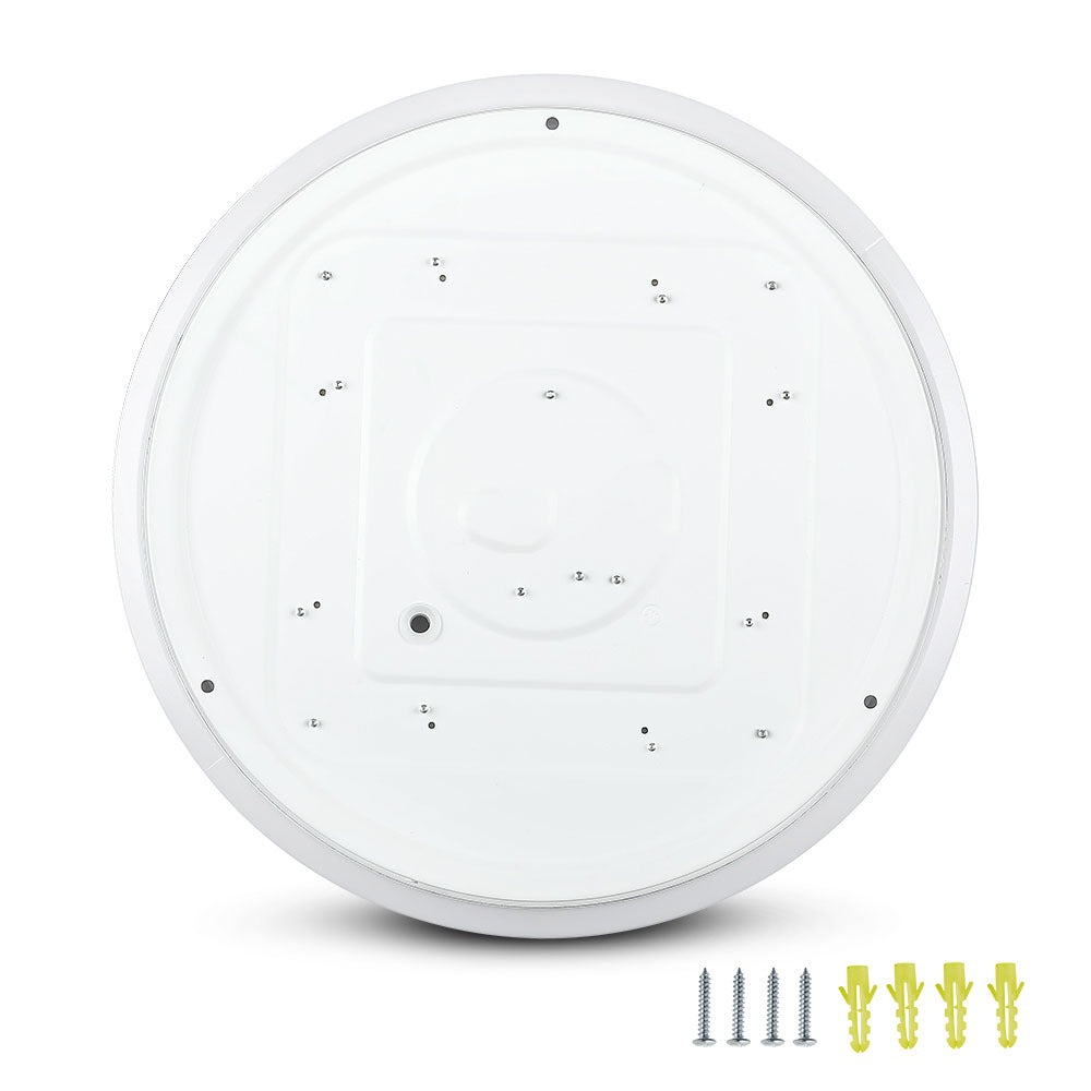 18W Plafon LED DOME / Średnica: 300 / Klosz: Mleczny / Barwa:3w1