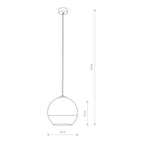 Nowodvorski Lampa wisząca GLOBE PLUS M 25W only LED 50/60Hz - Szkło metalizowane - Chrom 7606