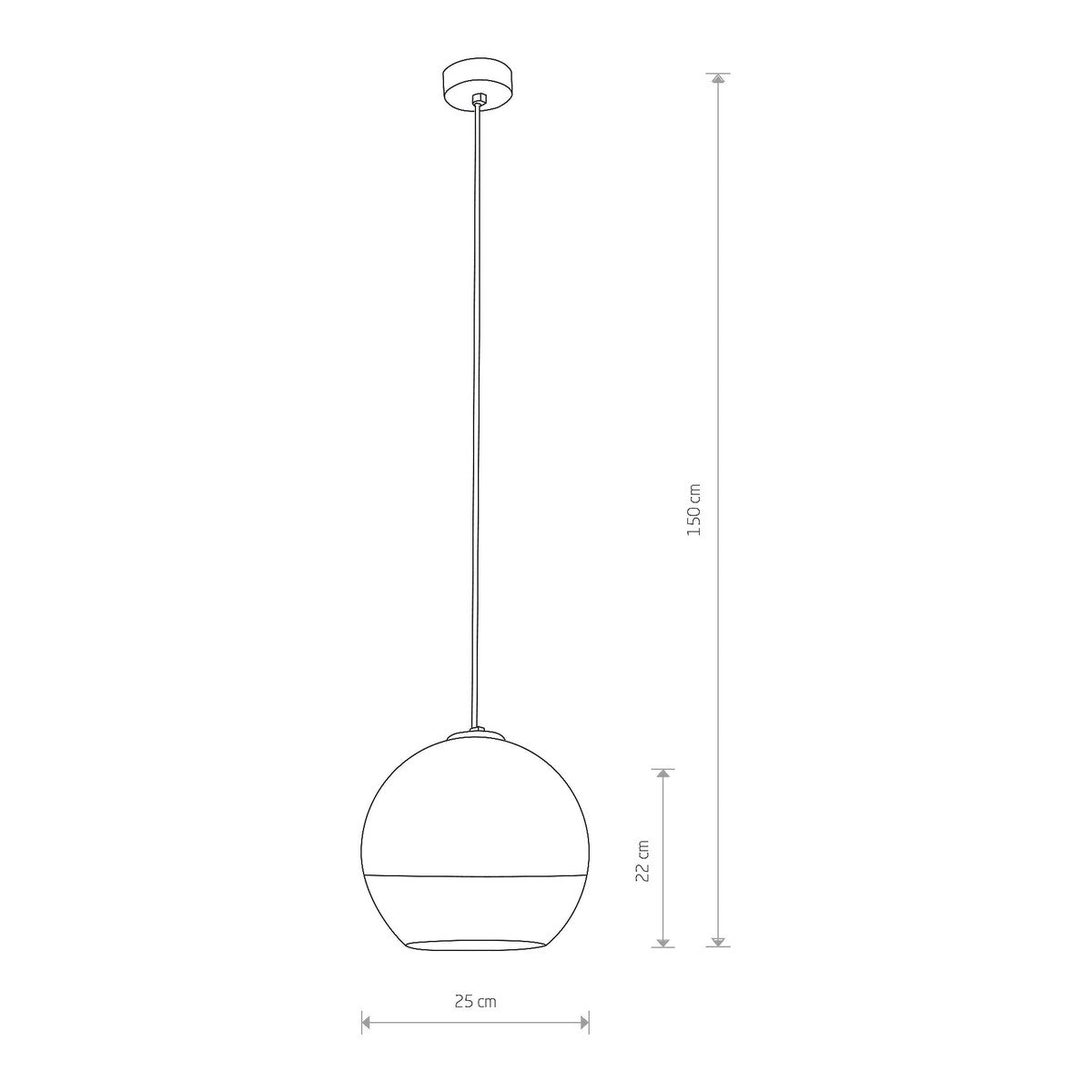 Nowodvorski Lampa wisząca GLOBE PLUS M 25W only LED 50/60Hz - Szkło metalizowane - Chrom 7606