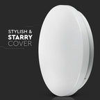 24W Plafon LED DOME / Średnica: 350 / Klosz: Efekt gwiazdek / Barwa:3w1