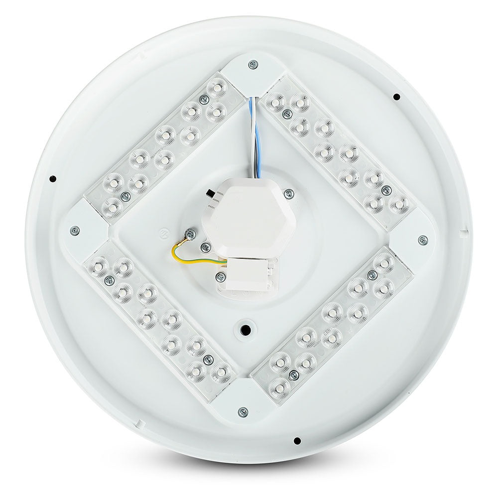 24W Plafon LED DOME / Średnica: 350 / Klosz: Efekt gwiazdek / Barwa:3w1