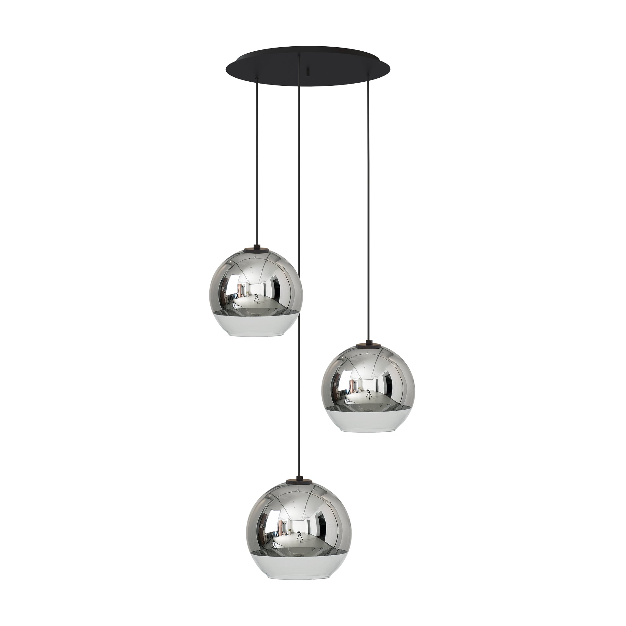 Nowodvorski Lampa wisząca GLOBE PLUS 25W only LED 50/60Hz - Szkło metalizowane - Chrom
