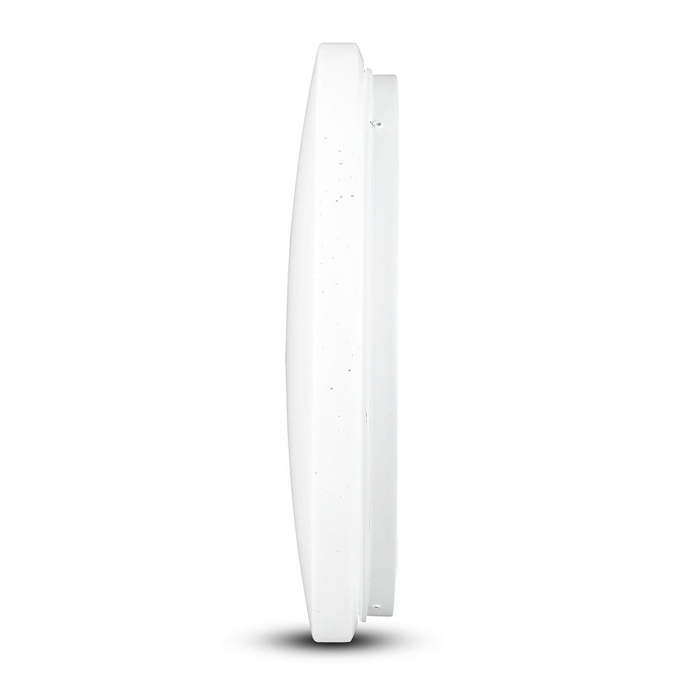 36W Plafon LED DOME / Średnica: 450 / Klosz: Efekt gwiazdek / Barwa:3w1
