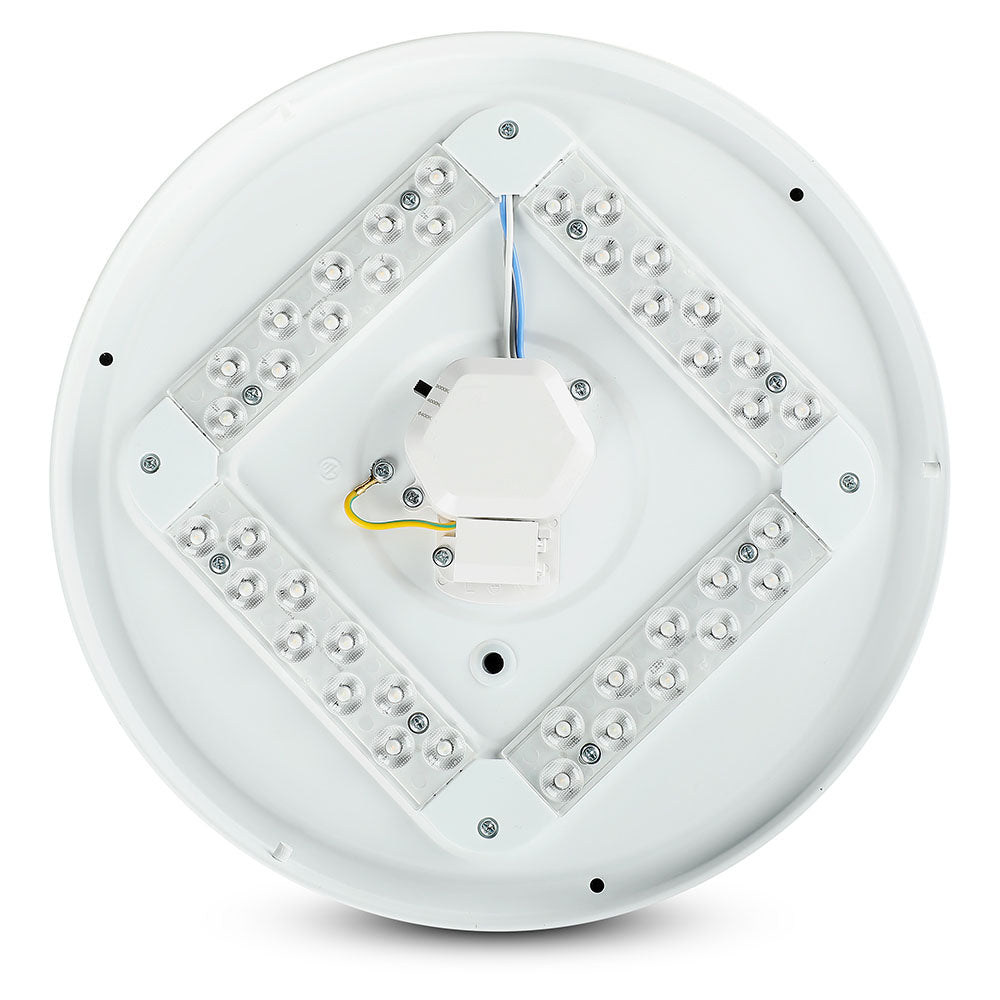 36W Plafon LED DOME / Średnica: 450 / Klosz: Efekt gwiazdek / Barwa:3w1