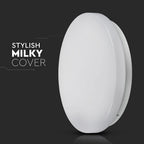 36W Plafon LED DOME / Średnica: 450 / Klosz: Mleczny / Barwa:3w1
