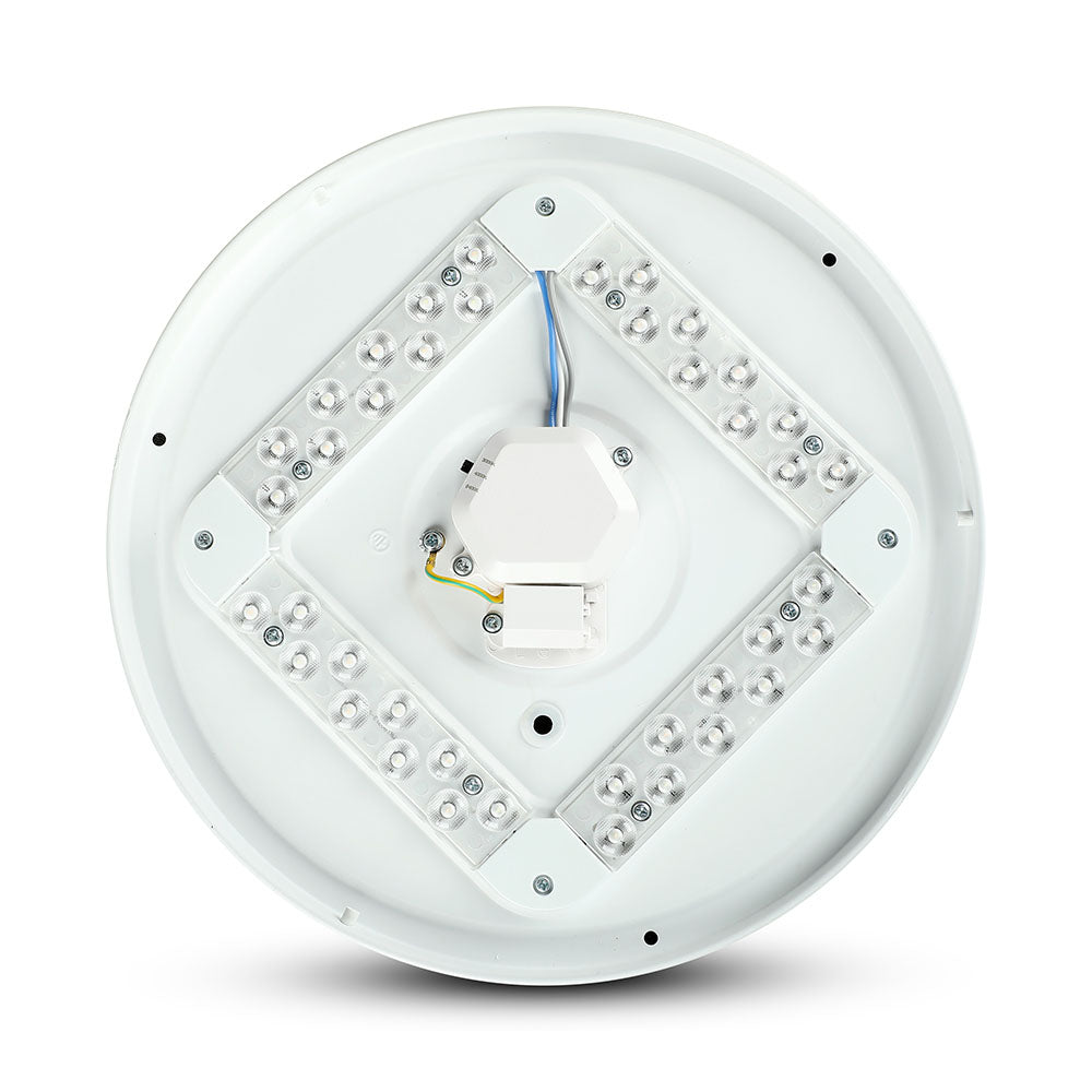36W Plafon LED DOME / Średnica: 450 / Klosz: Mleczny / Barwa:3w1