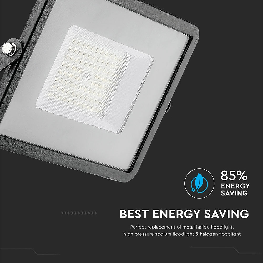50W Naświetlacz LED SMD / Chip SAMSUNG / Barwa:6400K / Obudowa: Czarna / Wydajność: 120lm/w