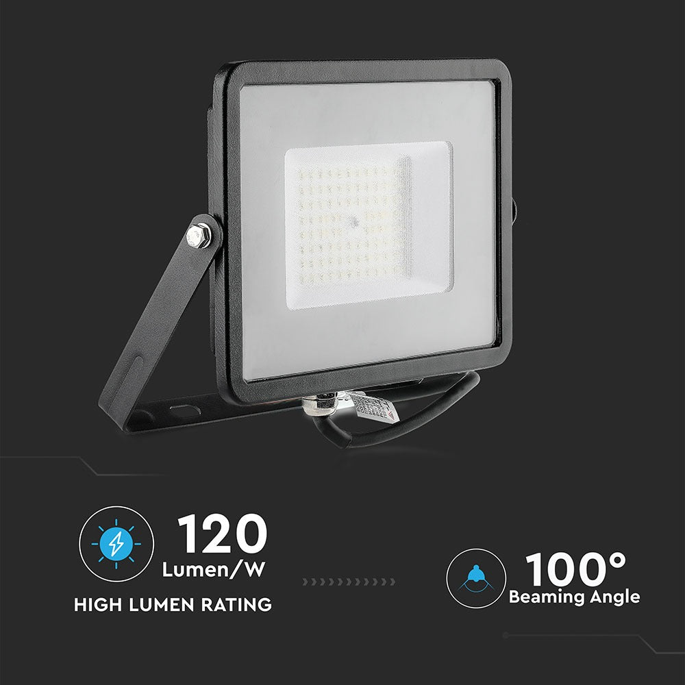 50W Naświetlacz LED SMD / Chip SAMSUNG / Barwa:4000K / Obudowa: Czarna / Wydajność: 120lm/w
