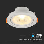 7W Oprawa wpuszczana LED / Barwa:6400K