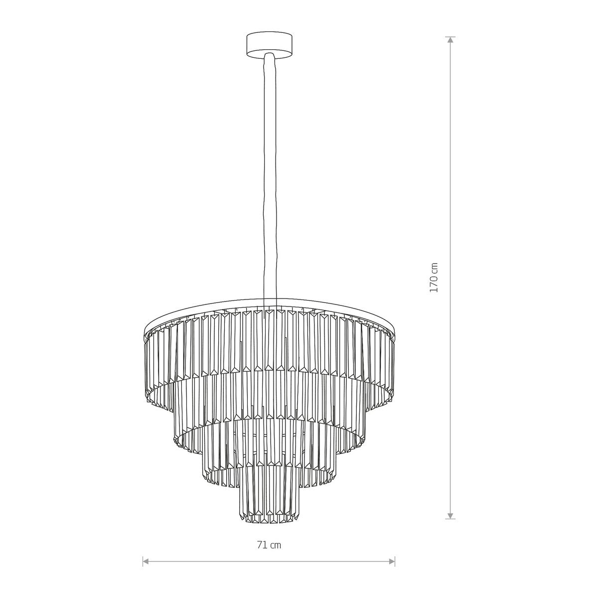 Nowodvorski Żyrandol CRISTAL L 25W only LED 50/60Hz - Kryształ - Transparentny I 7614
