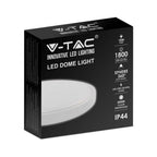 18W Plafon LED / Średnica: 225mm / Barwa:4000K / Klosz: Okrągły mleczny biała ramka / IP44