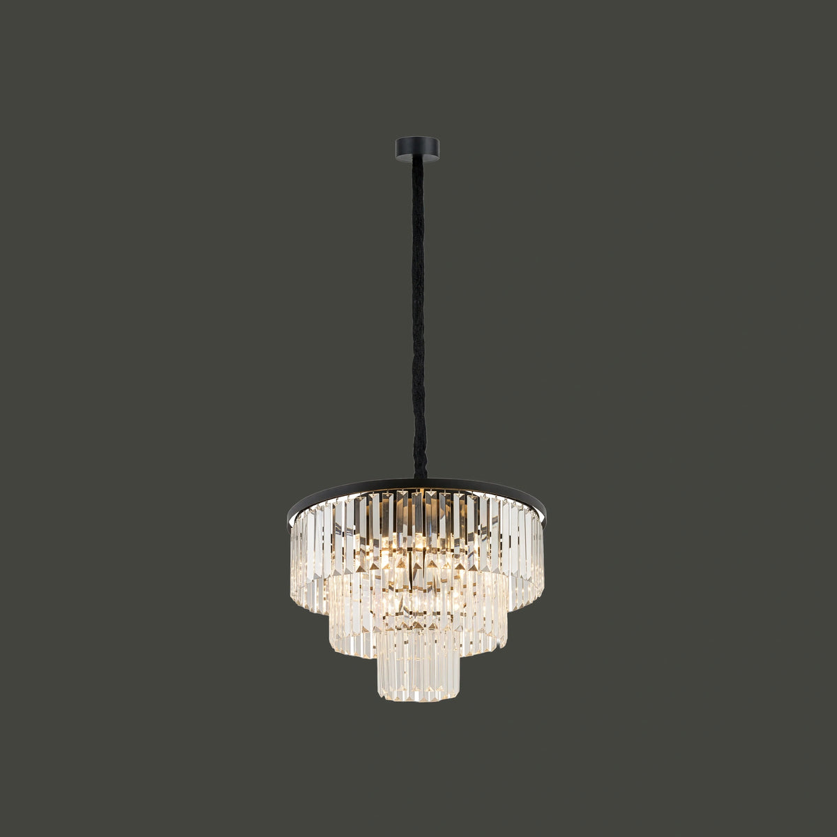 Nowodvorski Żyrandol CRISTAL M 25W only LED 50/60Hz - Kryształ - Transparentny I 7616 - lampa włączona