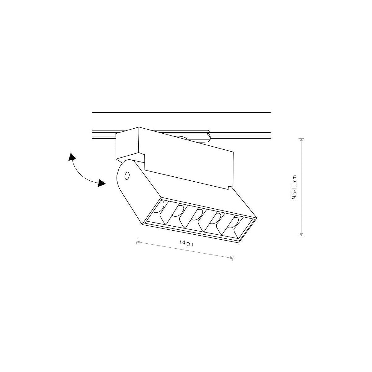 Nowodvorski System szynowy PROFILE FOCUS LED 1-obwodowy Profile Lampa 10W - Aluminium lakierowane - Biały I 7618