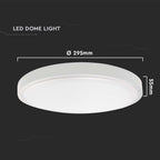 24W Plafon LED / Średnica: 295mm / Barwa:3000K / Klosz: Okrągły mleczny biała ramka / IP44