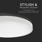 24W Plafon LED / Średnica: 295mm / Barwa:3000K / Klosz: Okrągły mleczny biała ramka / IP44