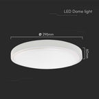 24W Plafon LED / SAMSUNG / Średnica: 295mm / Barwa:4000K / Klosz: Okrągły mleczny biała ramka / IP44
