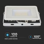 50W Naświetlacz LED SMD / Chip SAMSUNG / Barwa:4000K / Obudowa: Biała / Wydajność: 120lm/w
