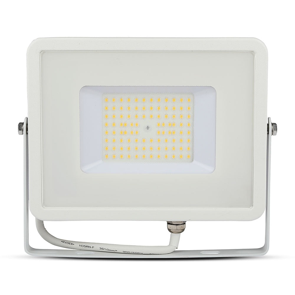 50W Naświetlacz LED SMD / Chip SAMSUNG / Barwa:6400K / Obudowa: Biała / Wydajność: 120lm/w