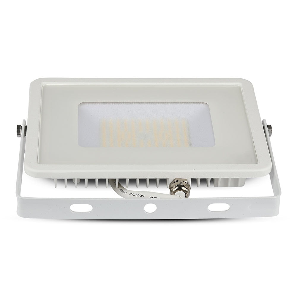 50W Naświetlacz LED SMD / Chip SAMSUNG / Barwa:6400K / Obudowa: Biała / Wydajność: 120lm/w
