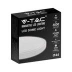 30W Plafon LED / Średnica: 420mm / Barwa:3000K / Klosz: Okrągły mleczny biała ramka / IP44