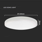 30W Plafon LED / Średnica: 420mm / Barwa:6500K / Klosz: Okrągły mleczny biała ramka / IP44