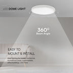 36W Plafon LED / SAMSUNG / Średnica: 350mm / Barwa:3000K / Klosz: Okrągły mleczny biała ramka / IP44
