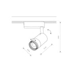 Nowodvorski System szynowy PROFILE ZOOM LED 1-obwodowy Profile Lampa 9W - Aluminium lakierowane - Biały II 7624