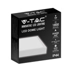 18W Plafon LED / Średnica: 225mm / Barwa:4000K / Klosz: Kwadratowy mleczny biała ramka / IP44