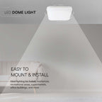 18W Plafon LED / Średnica: 225mm / Barwa:3000K / Klosz: Kwadratowy mleczny biała ramka / IP44
