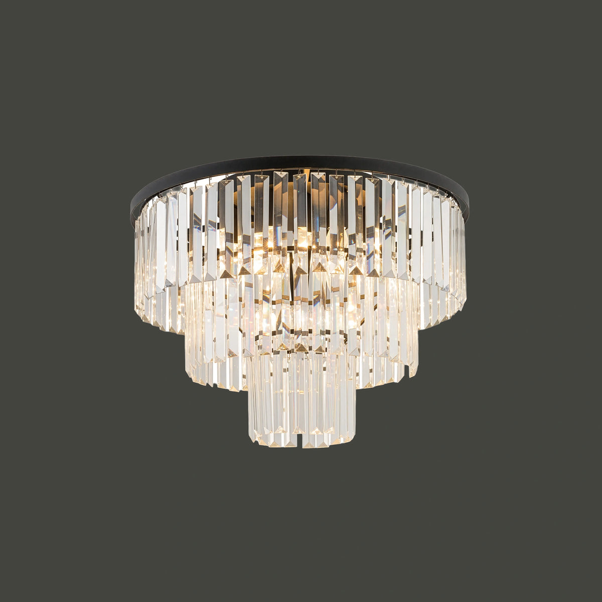 Nowodvorski Żyrandol CRISTAL M 25W only LED 50/60Hz - Kryształ - Transparentny III 7627 - lampa włączona