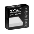 24W Plafon LED / Średnica: 295mm / Barwa:6500K / Klosz: Kwadratowy mleczny biała ramka / IP44