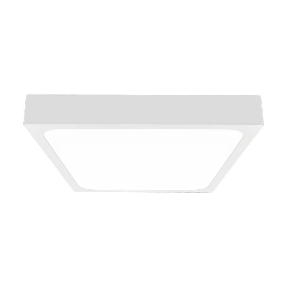 24W Plafon LED / Średnica: 295mm / Barwa:3000K / Klosz: Kwadratowy mleczny biała ramka / IP44