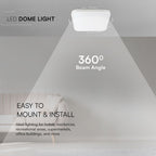24W Plafon LED / SAMSUNG / Średnica: 295mm / Barwa:3000K / Klosz: Kwadratowy mleczny biała ramka / IP44