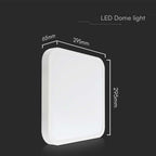 24W Plafon LED / Średnica: 295mm / Barwa:3000K / Klosz: Kwadratowy mleczny biała ramka / IP44