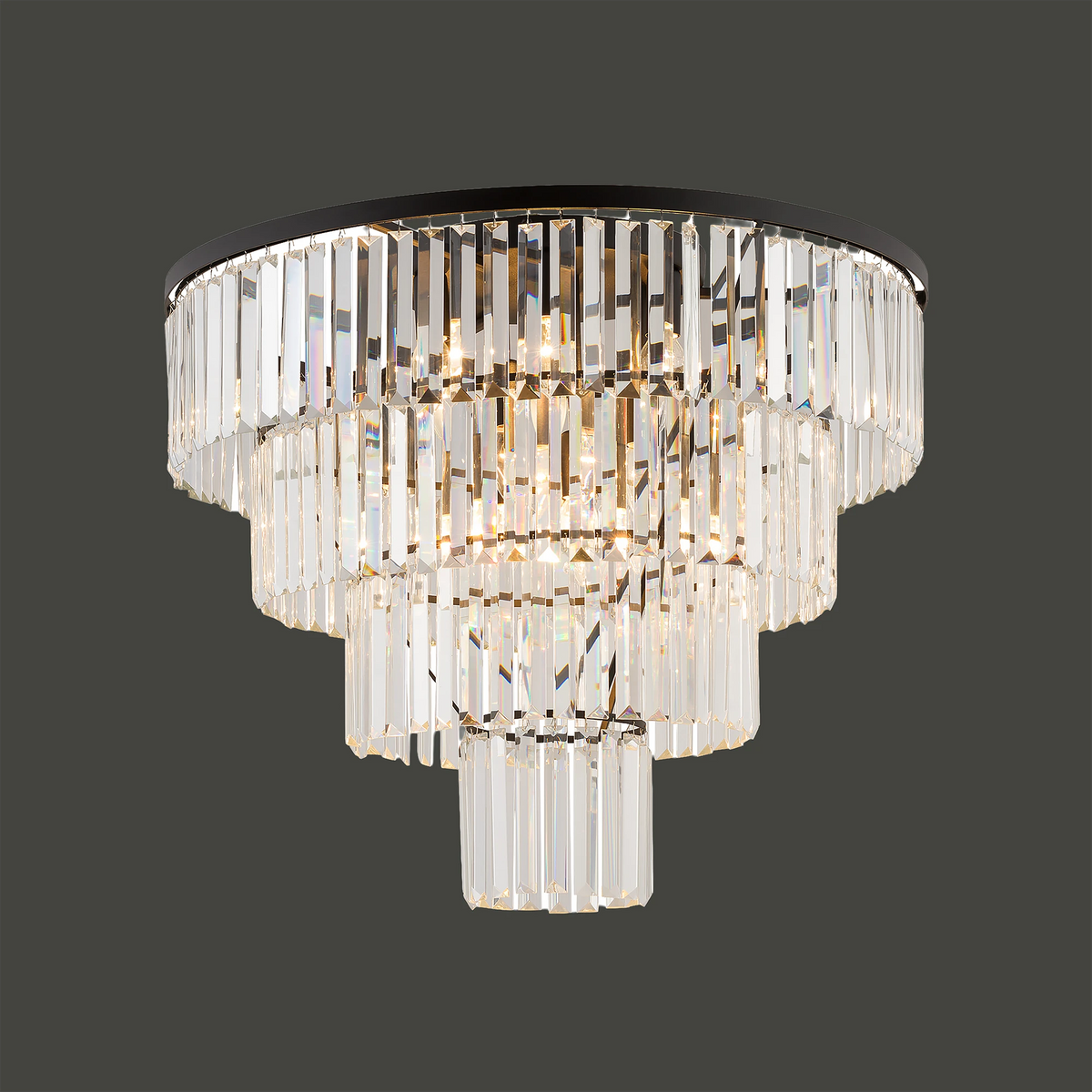 Nowodvorski Żyrandol CRISTAL L 25W only LED 50/60Hz - Kryształ - Transparentny III 7630 - lampa włączona
