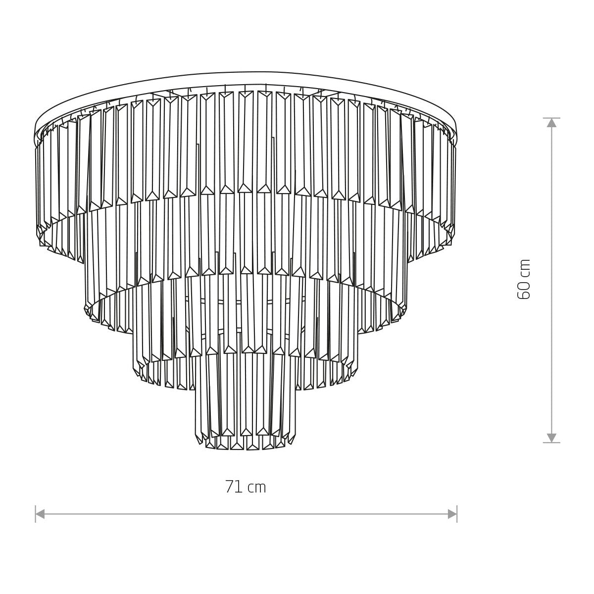 Nowodvorski Żyrandol CRISTAL L 25W only LED 50/60Hz - Kryształ - Transparentny III 7630